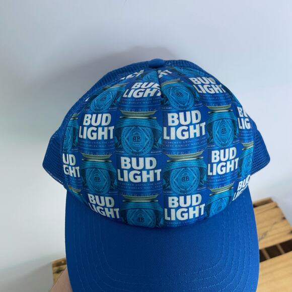 Bud Light blue trucker cap snap back one size fits most - Picture 7 of 8